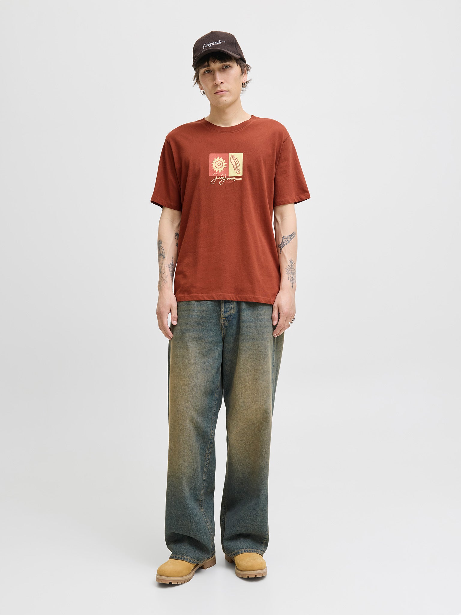 Ανδρικό t-shirt JORCANGGU FRONT TEE SS CREW NECK 12281808 | 12281808