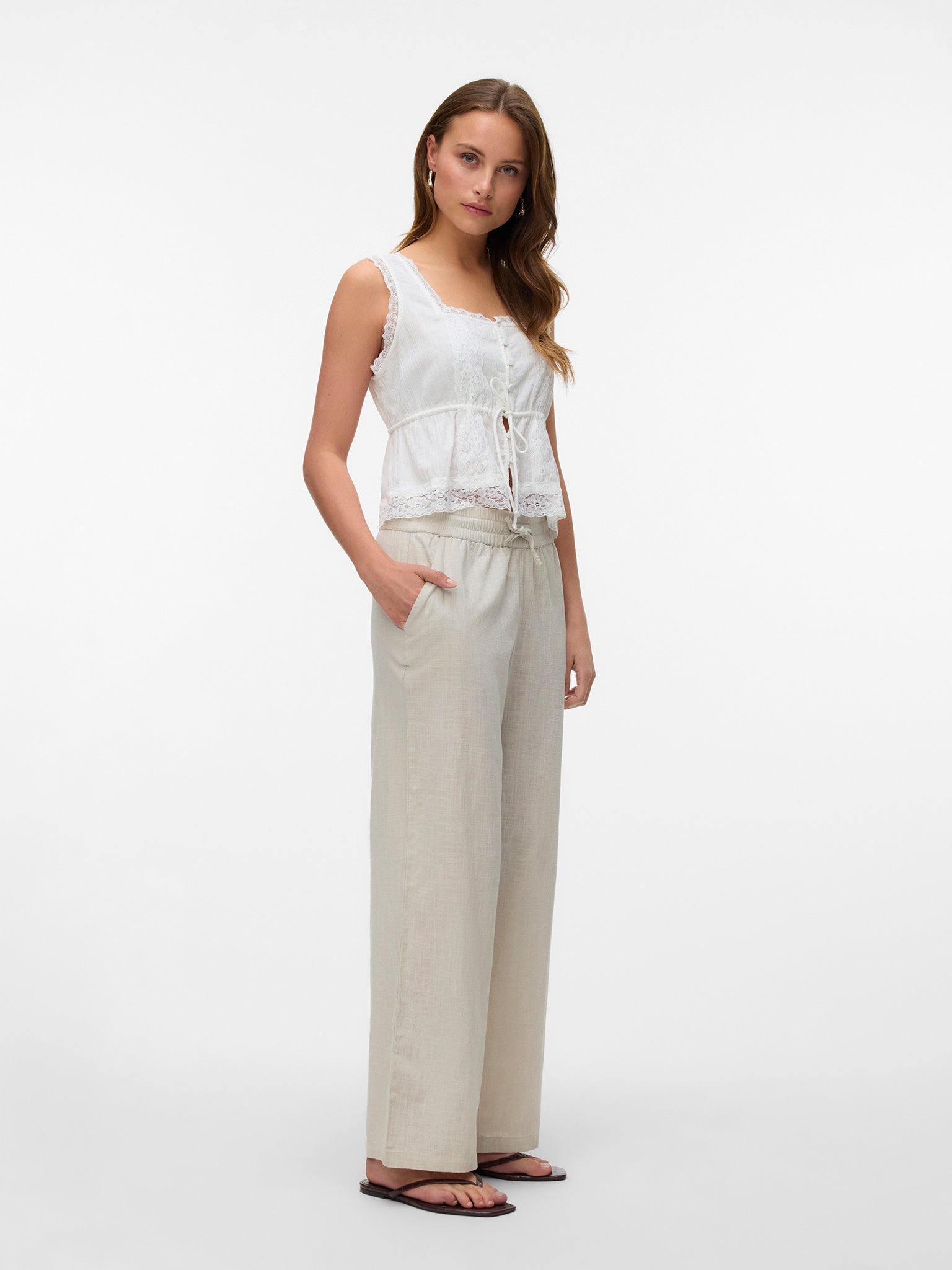 Γυναικείο παντελόνι VMCAIA MW WIDE PANT WVN NOOS 10333796 | 10333796