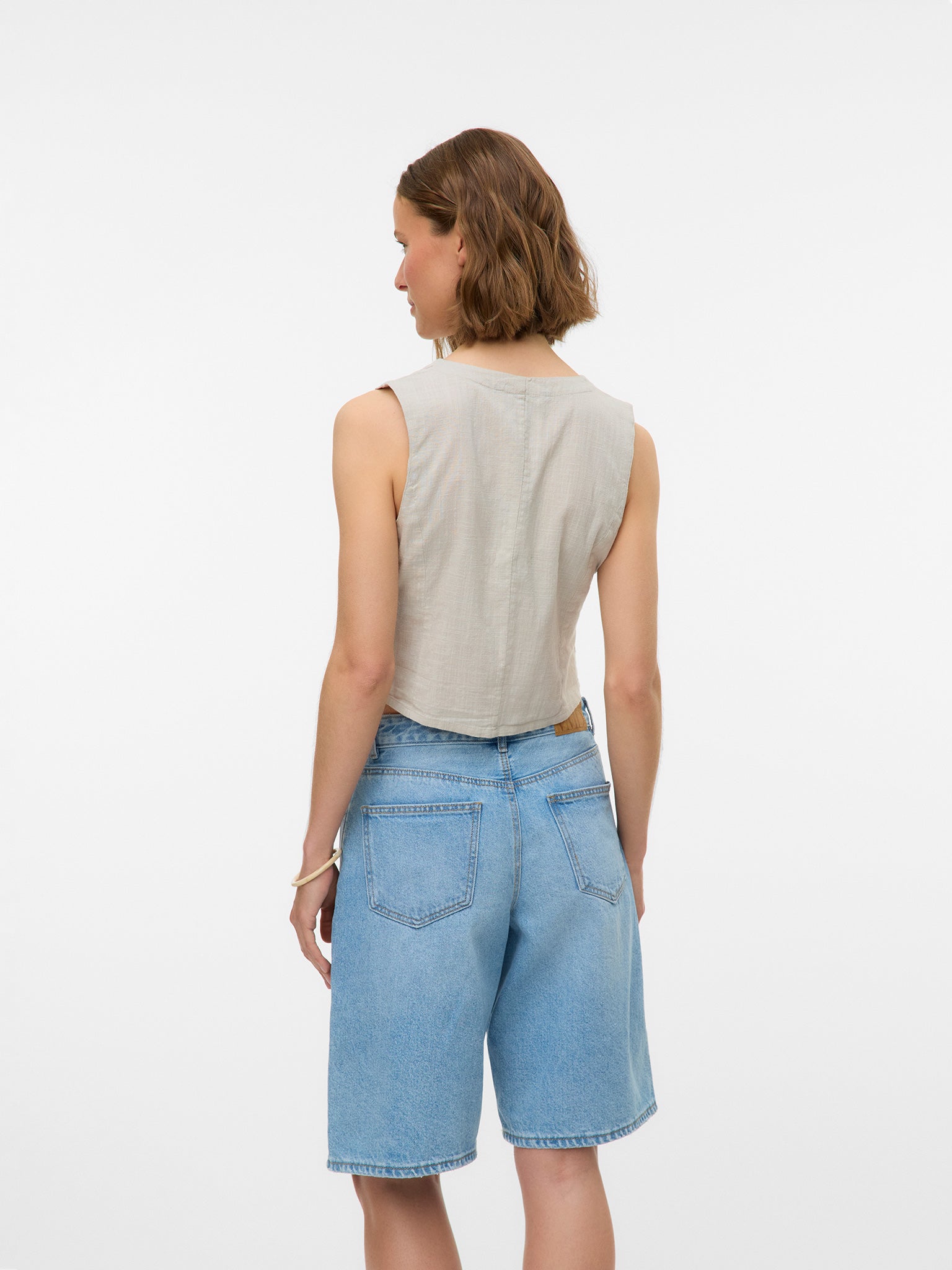 Γυναικείο γιλέκο λινό VMCAIA SL VEST WVN NOOS 10333795 | 10333795