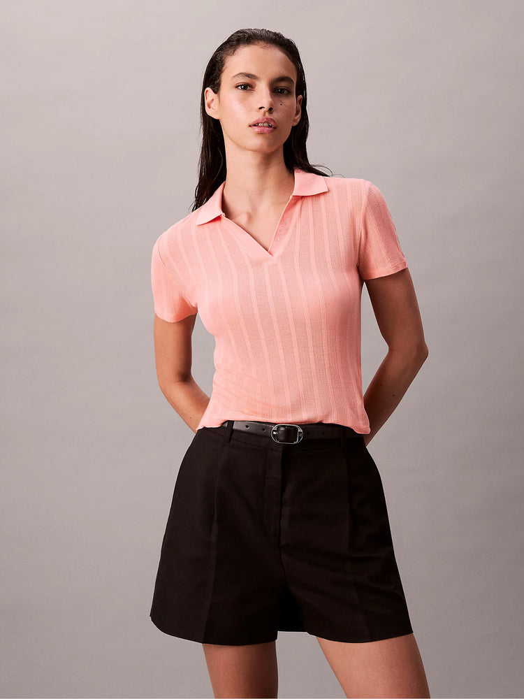 Γυναικεία μπλούζα polo POINTELLE SS POLO TOP LV047C210GVDW | LV047C210GVDW