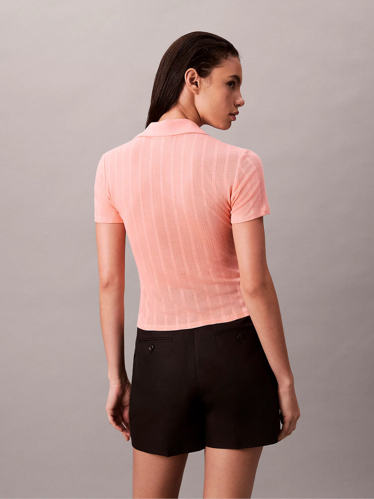 Γυναικεία μπλούζα polo POINTELLE SS POLO TOP LV047C210GVDW | LV047C210GVDW