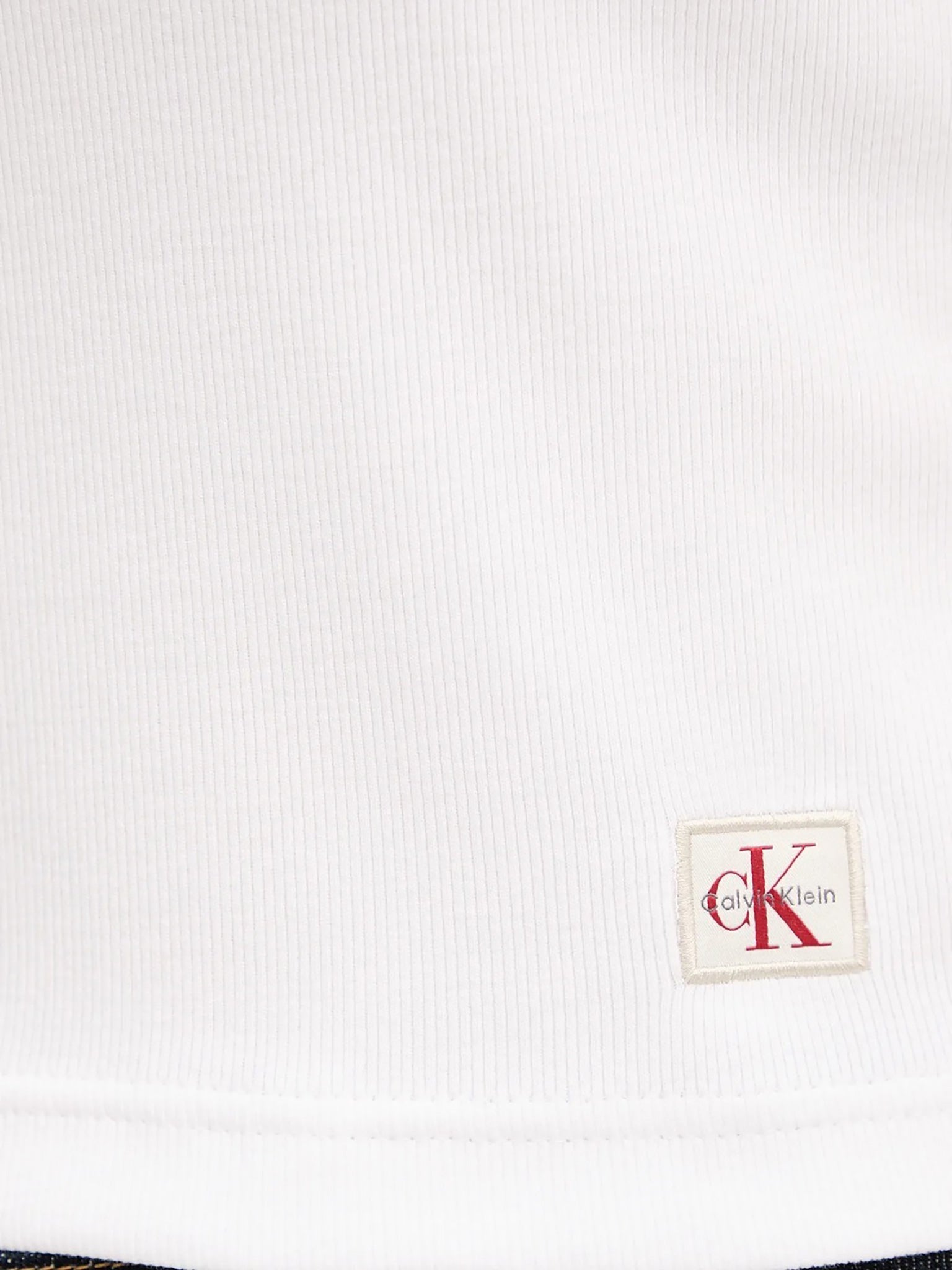 Γυναικεία μπλούζα ριπ A- SS WOVEN LABEL RIB VNECK TEE LV047C910GYAA | LV047C910GYAA