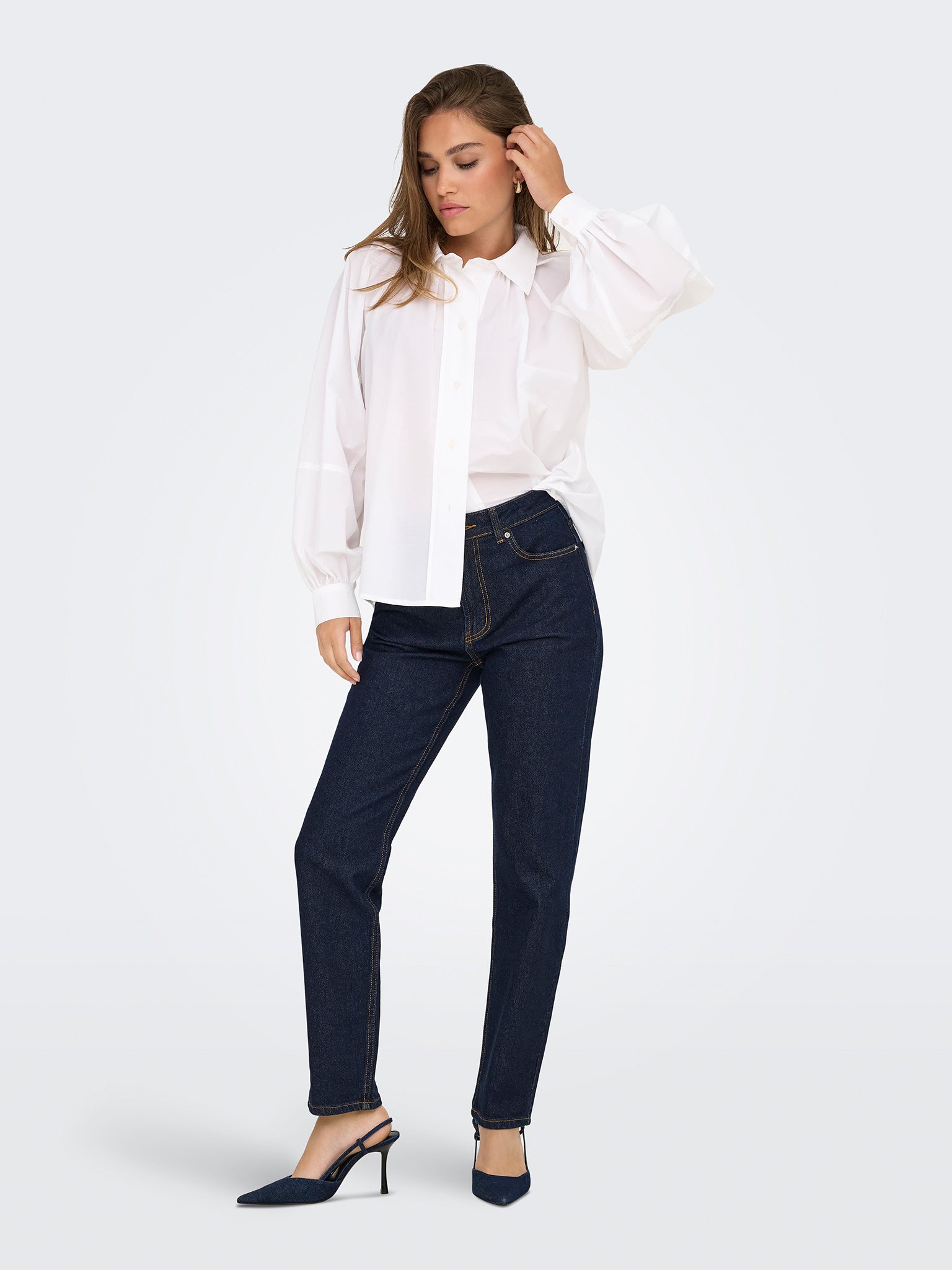 Γυναικείο παντελόνι τζιν ONLEMILY HW STRAIGHT ANK MAE334 NOOS 15353592 | 15353592