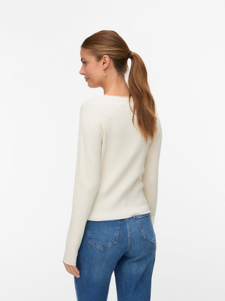 Γυναικεία μπλούζα πλεκτή VMSILJE LS O-NECK CABLE PULLOVER 10331852 | 10331852
