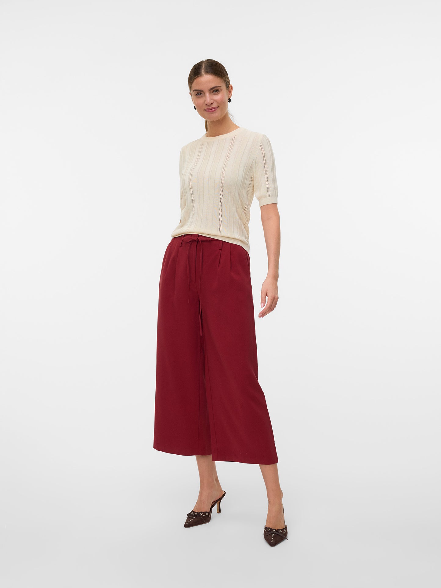 Γυναικεία ζιπ κιλότ VMTANYA HW 7/8 WIDE PANTS 10329981 | 10329981