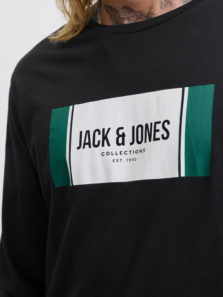 Ανδρική μπλούζα JJHAYATO TEE LS CREW NECK 12282290 | 12282290
