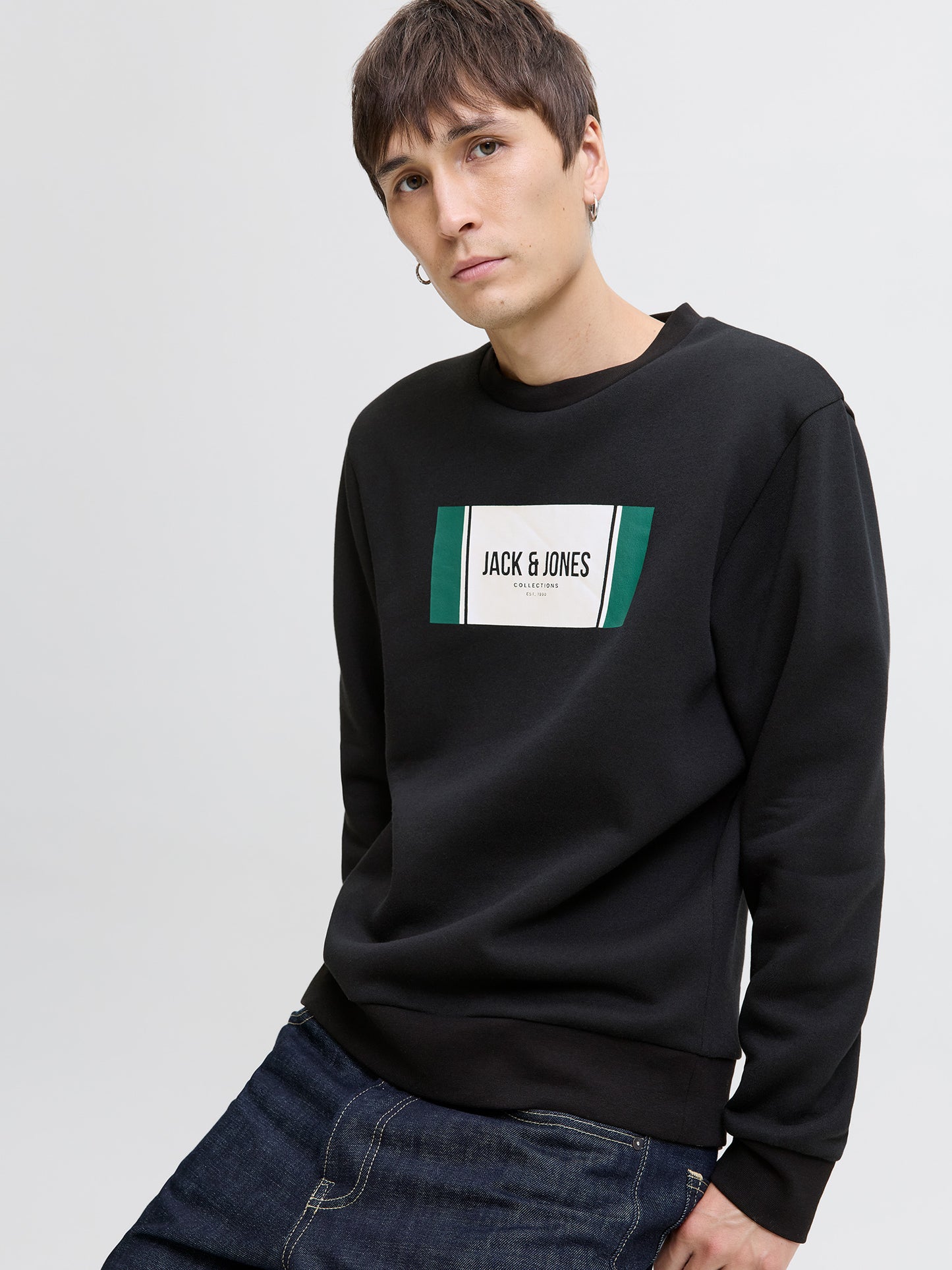 Ανδρική μπλούζα φούτερ JJHAYATO SWEAT CREW NECK BTS 12278616 | 12278616