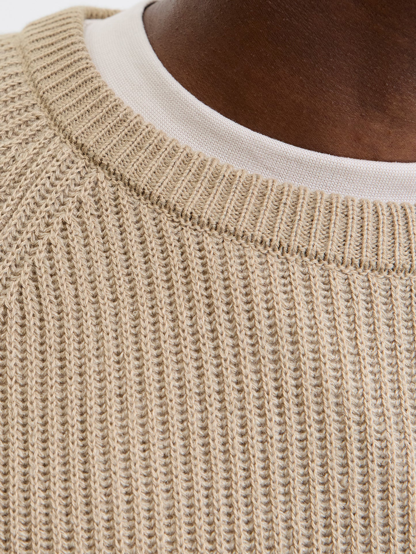 Ανδρική μπλούζα πλεκτή JJPANNEL KNIT CREW NECK AW25 12278916 | 12278916