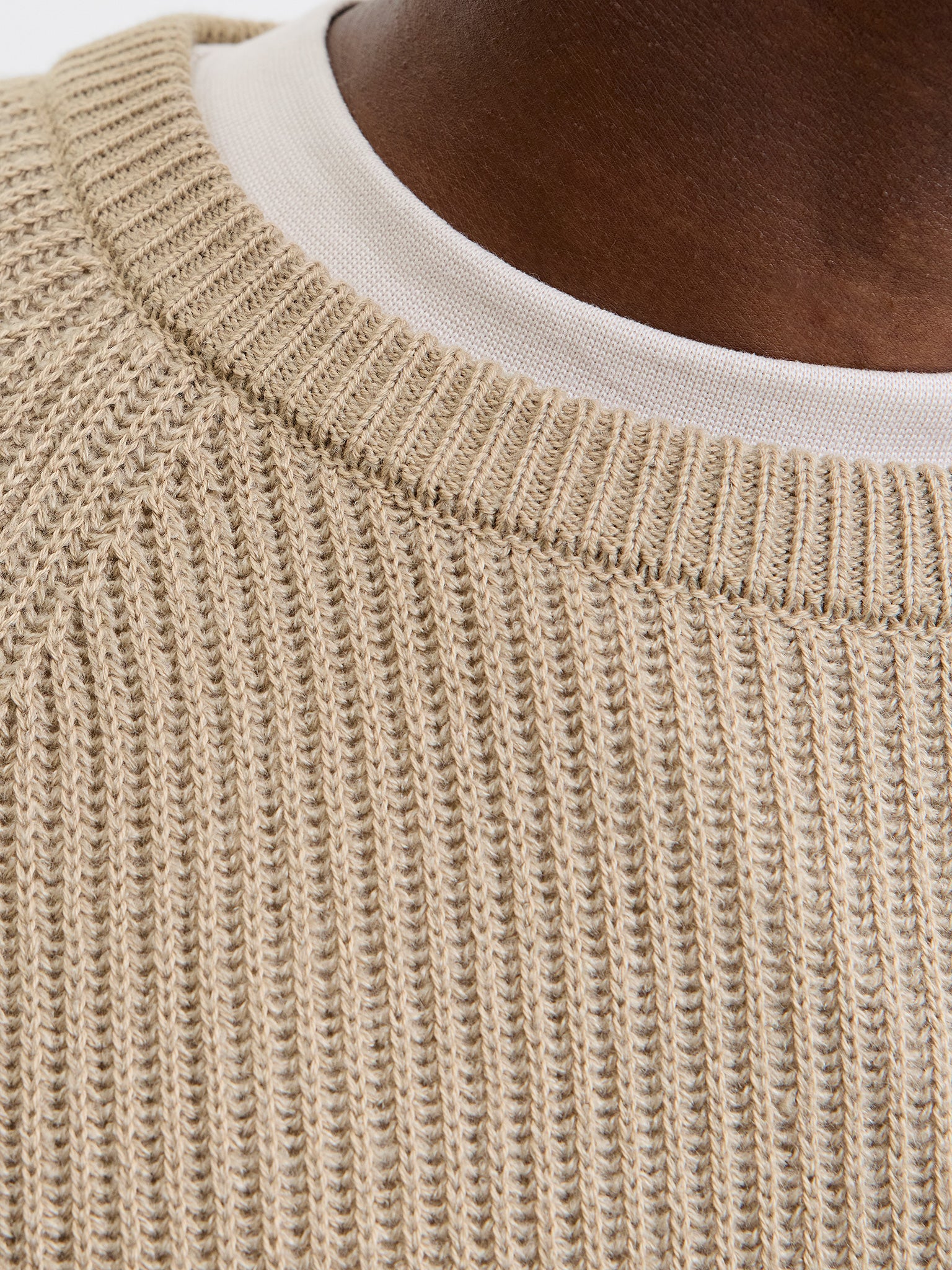 Ανδρική μπλούζα πλεκτή JJPANNEL KNIT CREW NECK AW25 12278916 | 12278916