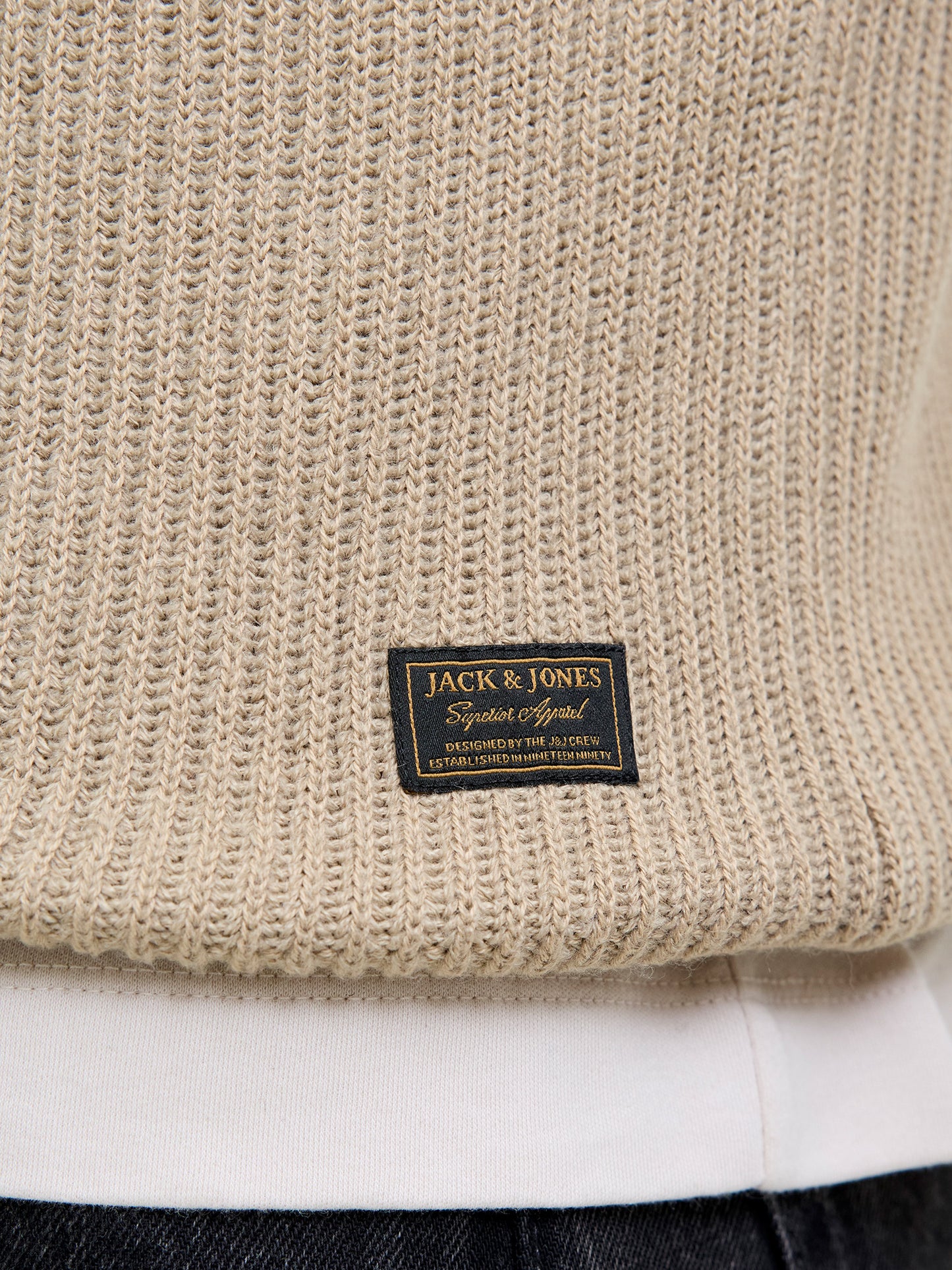 Ανδρική μπλούζα πλεκτή JJPANNEL KNIT CREW NECK AW25 12278916 | 12278916