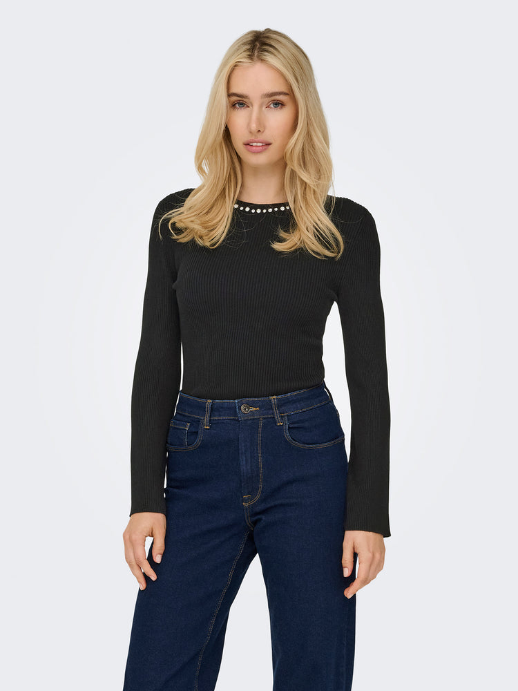 Γυναικεία μπλούζα ψιλή πλέξη ONLNATASCHA LS BLING O-NECK CC KNT 15350822 | 15350822