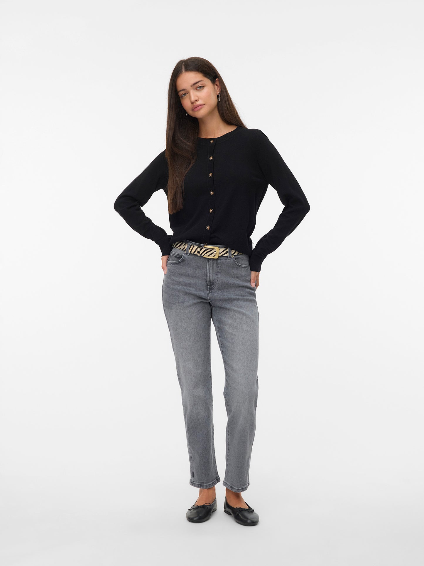 Γυναικεία ζακέτα πλεκτή VMSABA PLAIN LS O-NECK CARDIGAN NOOS 10331771 | 10331771