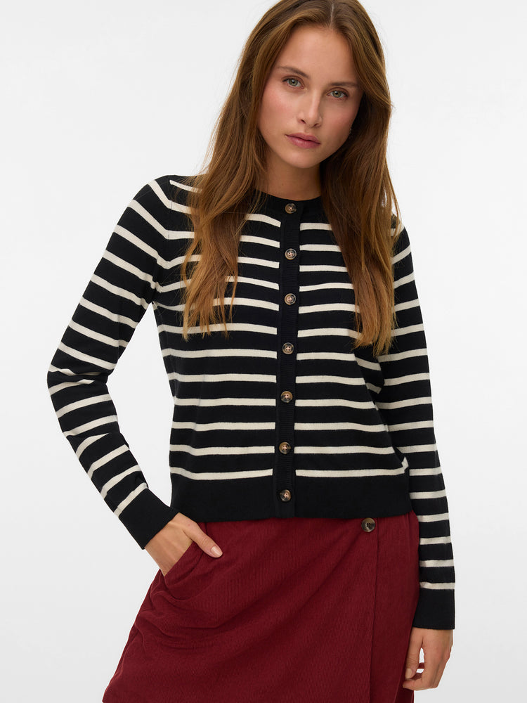 Γυναικεία ζακέτα ριγέ VMSABA PLAIN LS O-NECK CARDIGAN NOOS 10331771 | 10331771