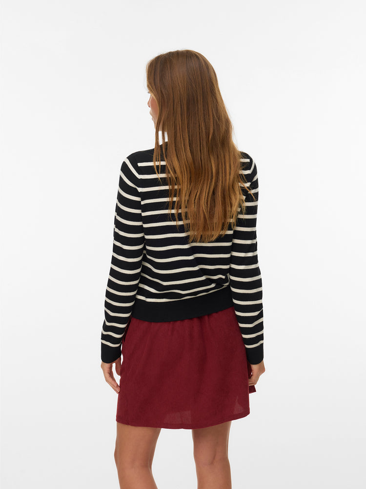 Γυναικεία ζακέτα ριγέ VMSABA PLAIN LS O-NECK CARDIGAN NOOS 10331771 | 10331771