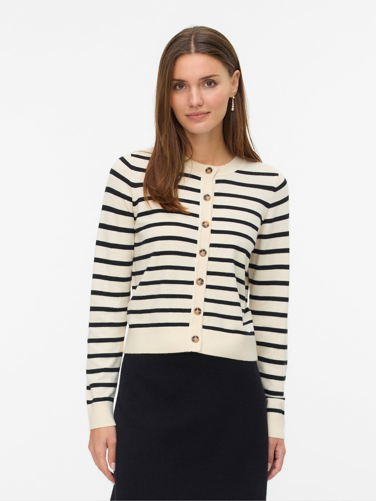 Γυναικεία ζακέτα ριγέ VMSABA PLAIN LS O-NECK CARDIGAN NOOS 10331771 | 10331771
