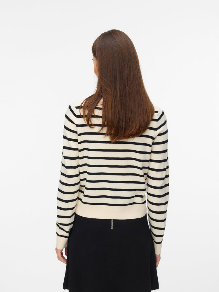 Γυναικεία ζακέτα ριγέ VMSABA PLAIN LS O-NECK CARDIGAN NOOS 10331771 | 10331771