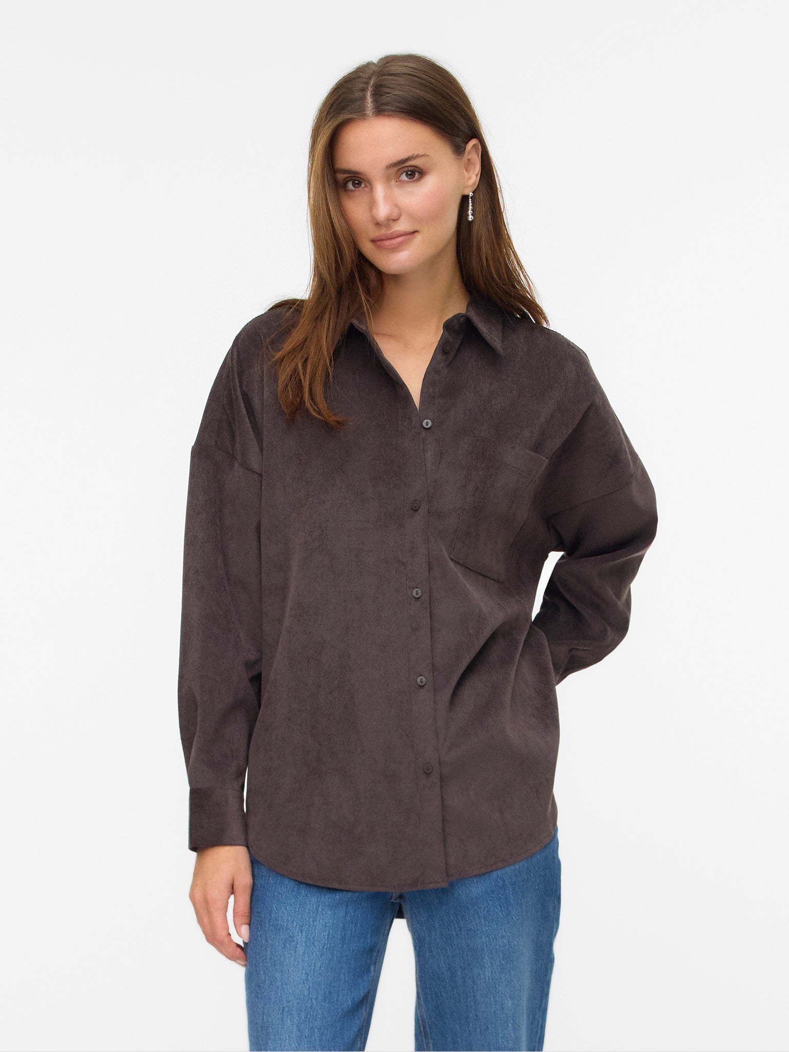 Γυναικείο πουκάμισο κοτλέ VMSANNE COURDEROY LS SHIRT WVN NOOS 10317194 | 10317194