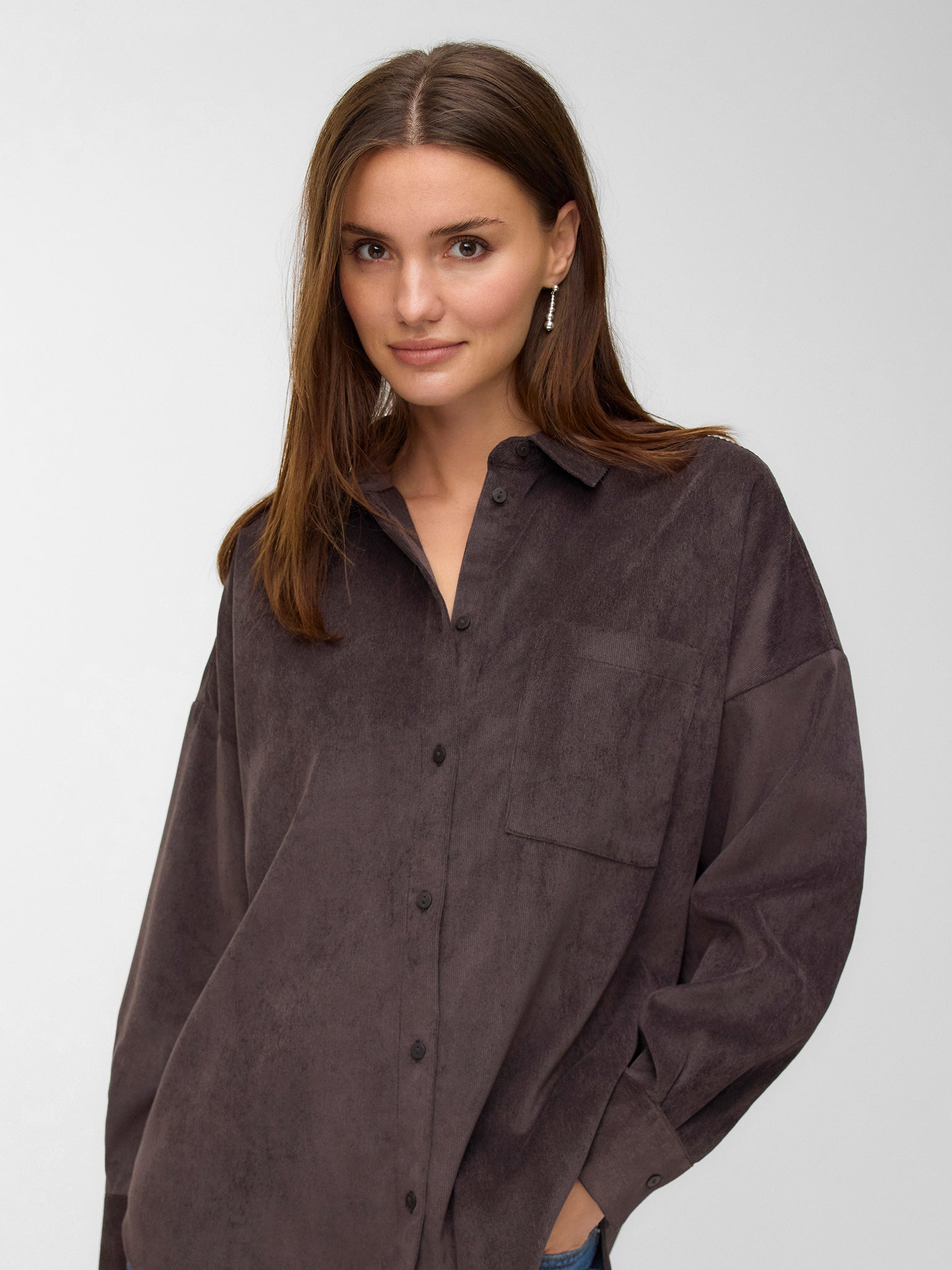 Γυναικείο πουκάμισο κοτλέ VMSANNE COURDEROY LS SHIRT WVN NOOS 10317194 | 10317194
