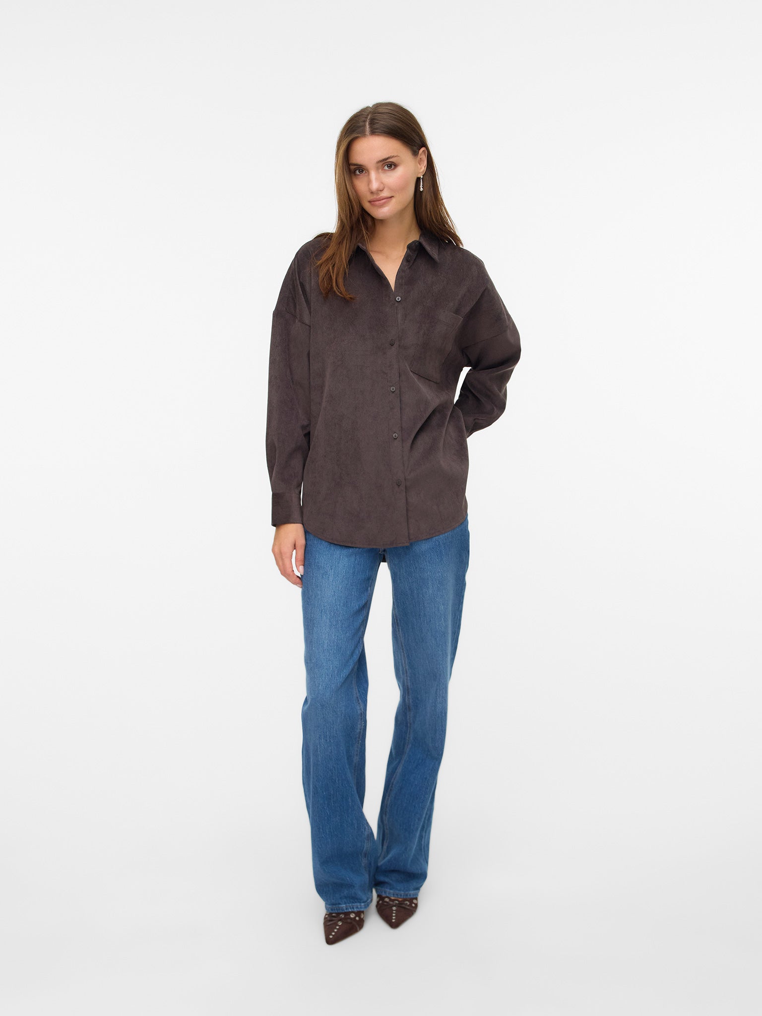 Γυναικείο πουκάμισο κοτλέ VMSANNE COURDEROY LS SHIRT WVN NOOS 10317194 | 10317194