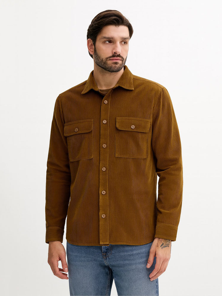 Ανδρικό πουκάμισο κοτλέ JJEPERFECT CORDUROY OVERSHIRT LS SN 12278825 | 12278825