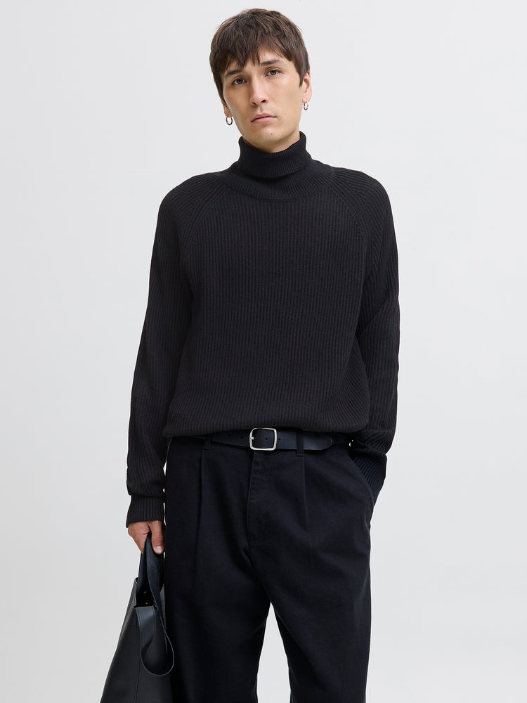 Ανδρική μπλούζα ζιβάγκο JJPANNEL KNIT ROLL NECK AW25 12278918 | 12278918