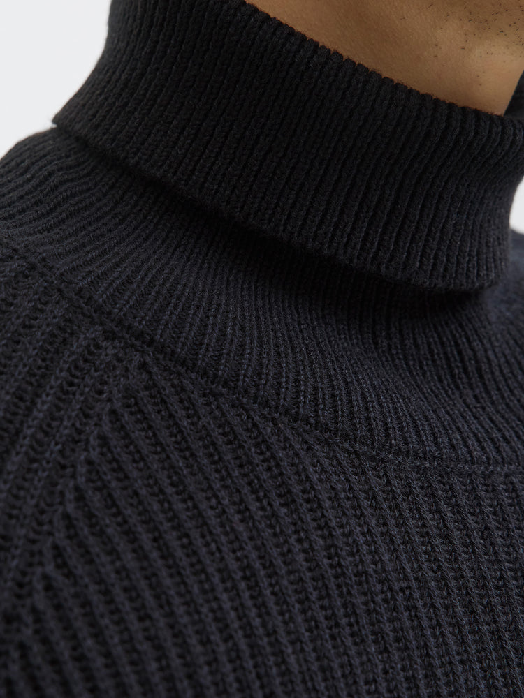 Ανδρική μπλούζα ζιβάγκο JJPANNEL KNIT ROLL NECK AW25 12278918 | 12278918