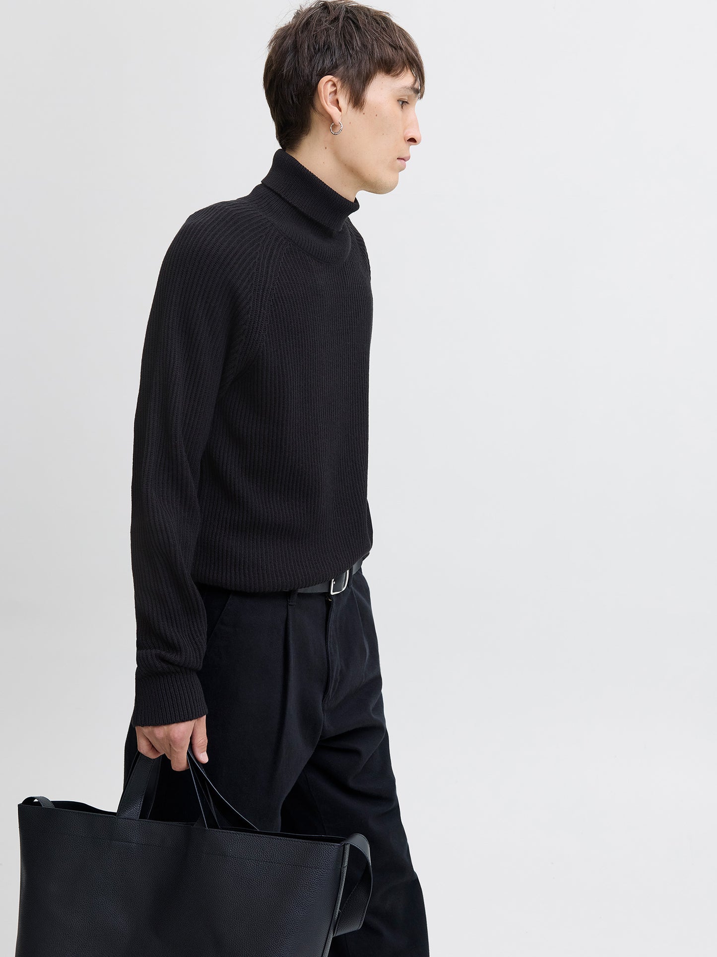 Ανδρική μπλούζα ζιβάγκο JJPANNEL KNIT ROLL NECK AW25 12278918 | 12278918