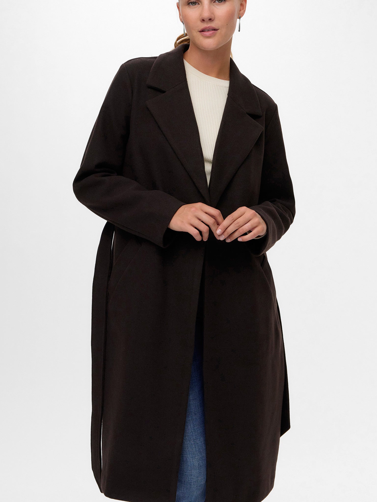 Γυναικείο παλτό μακρύ chocolate torte VMFORTUNEAYA LONG COAT GA NOOS 10278330 | 10278330