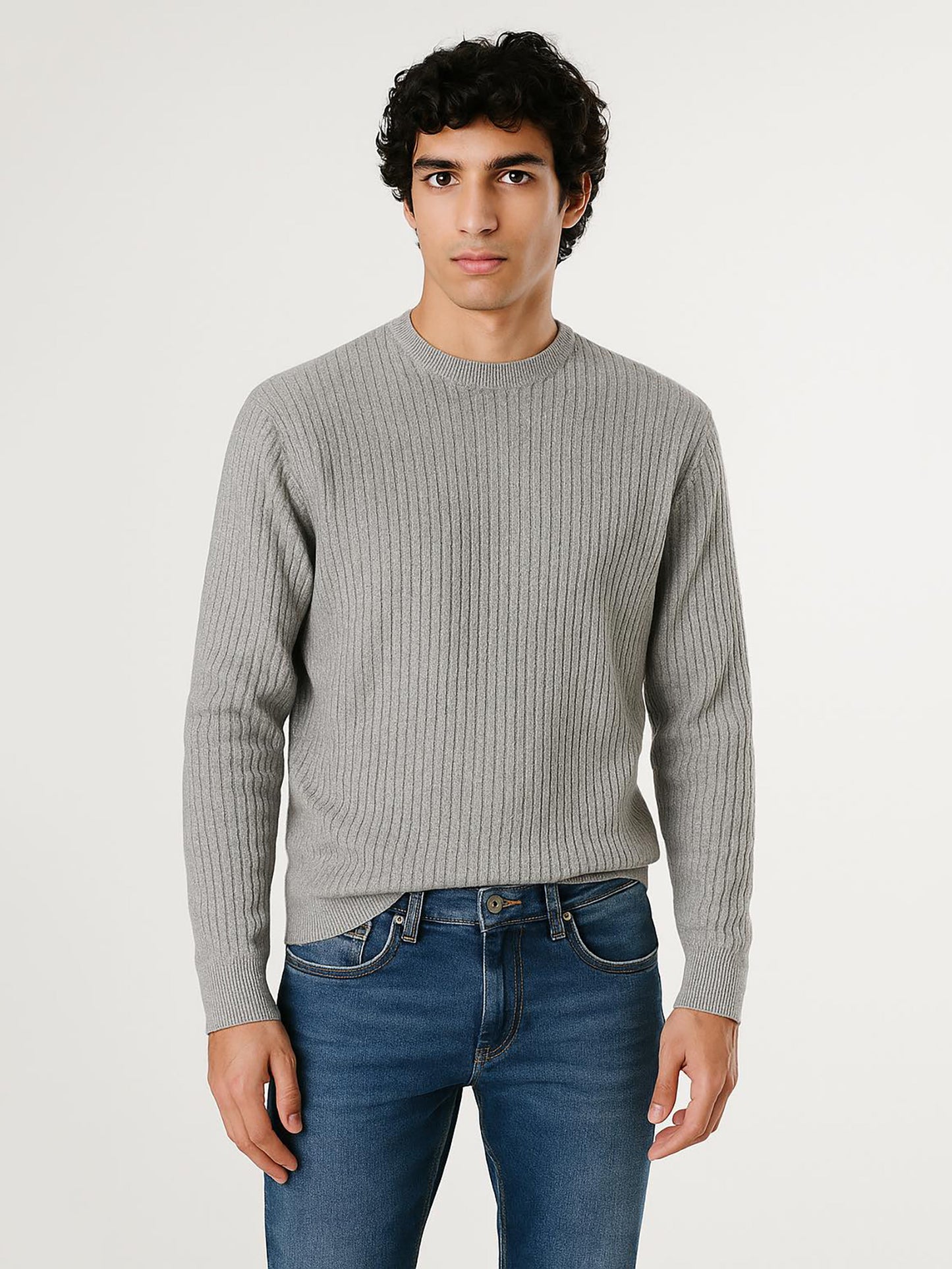 Ανδρική μπλούζα πλεκτή JPRBLUBARKLEY KNIT CREW NECK 12286611 | 12286611