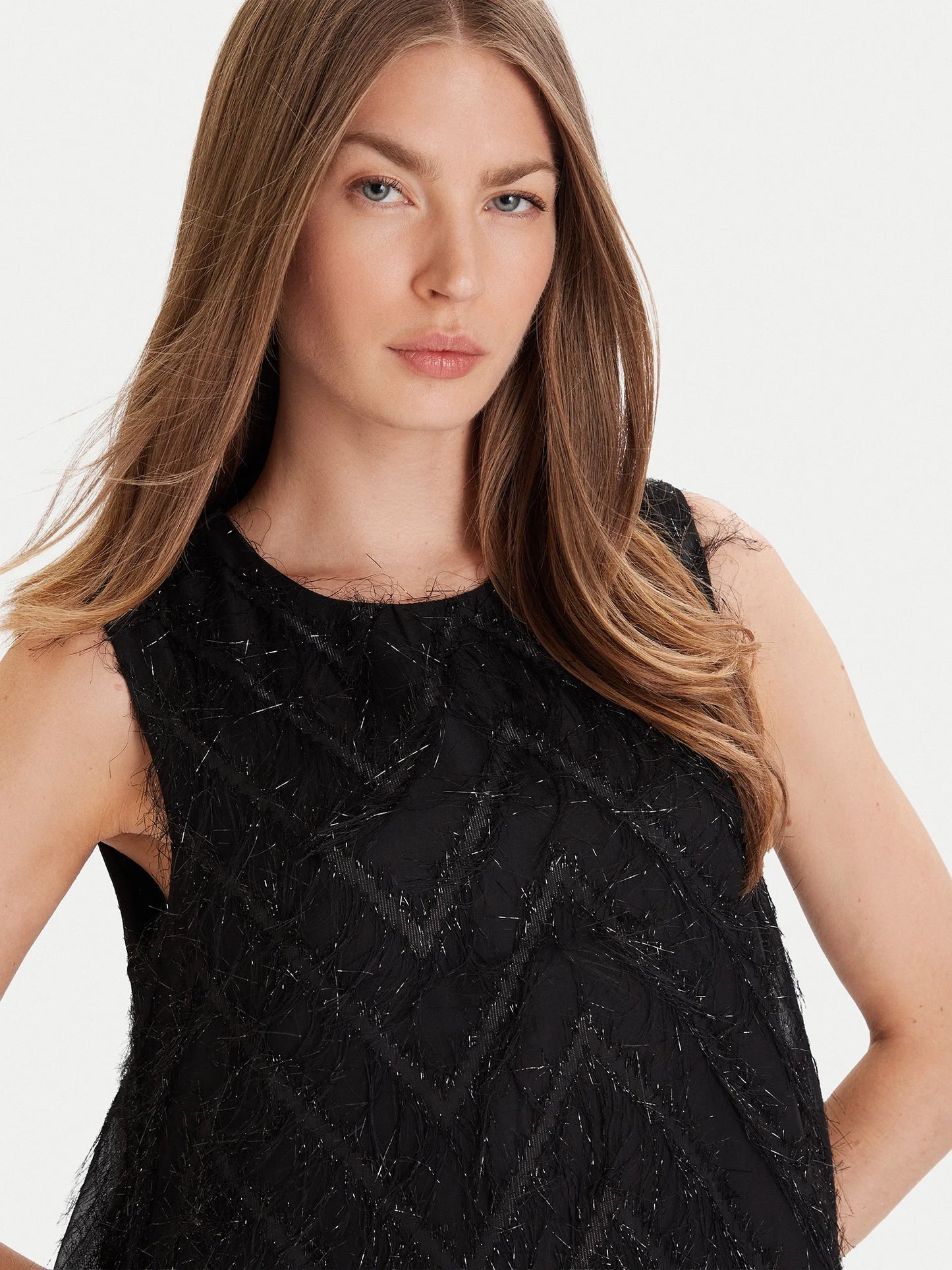 Γυναικείο φόρεμα με κρόσσια ONLFAYE LIFE SL FEATHER DRESS WVN 15358411 | 15358411