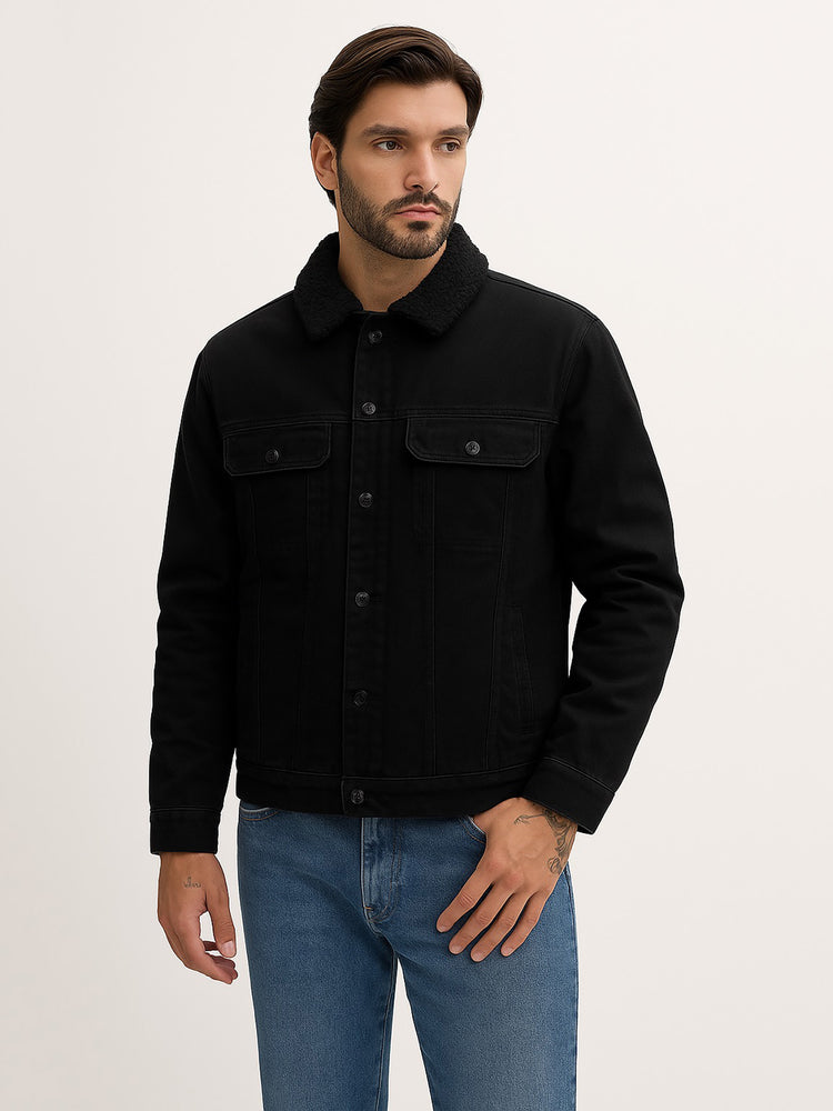 Ανδρικό τζάκετ τζιν ONSWILSON SHERPA BLK 0971 DNM JACKET 22030971 | 22030971