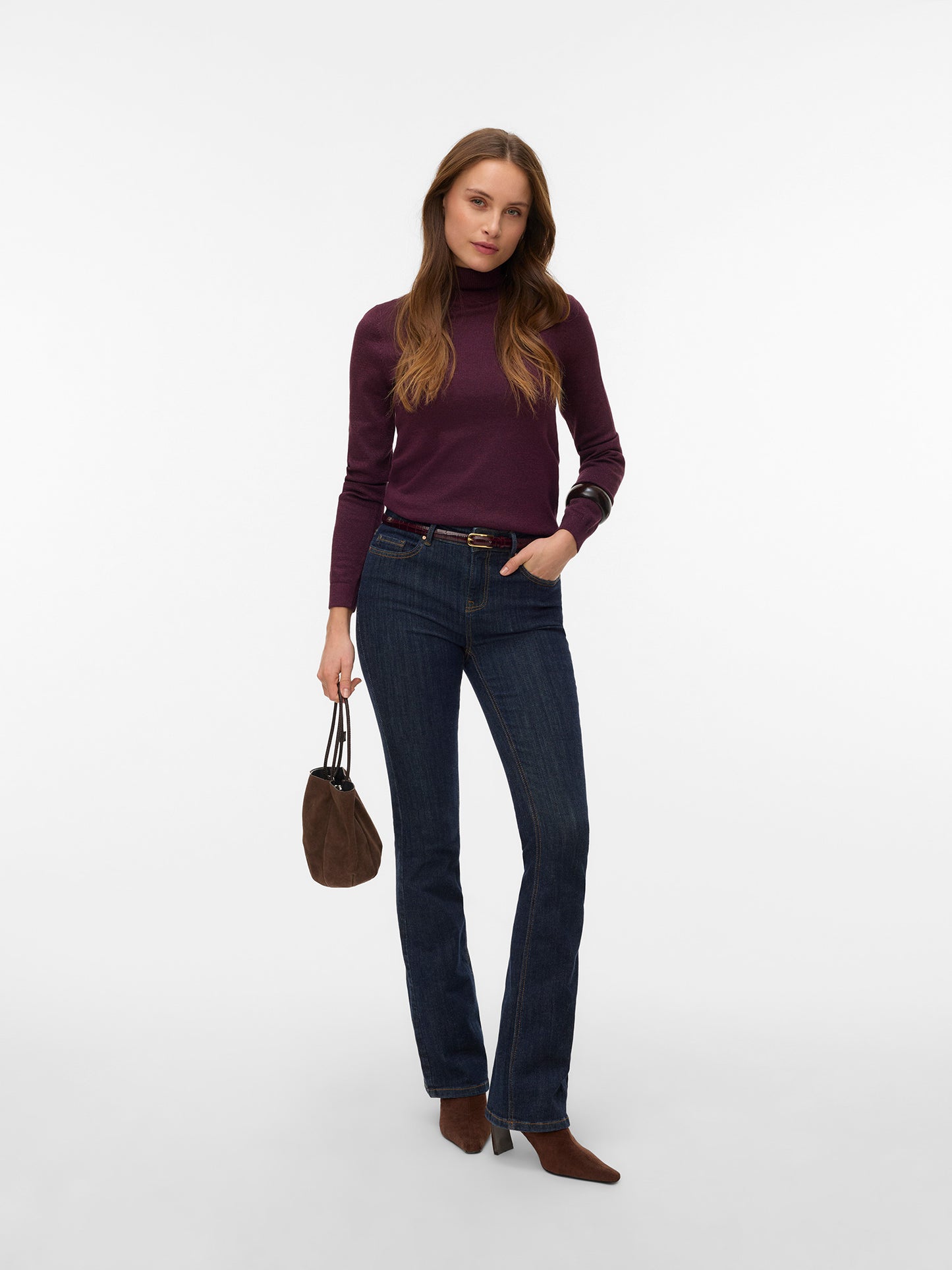 Γυναικεία μπλούζα lurex VMHAPPYGLITTER LS ROLLNECK PULLOVER 10317985 | 10317985