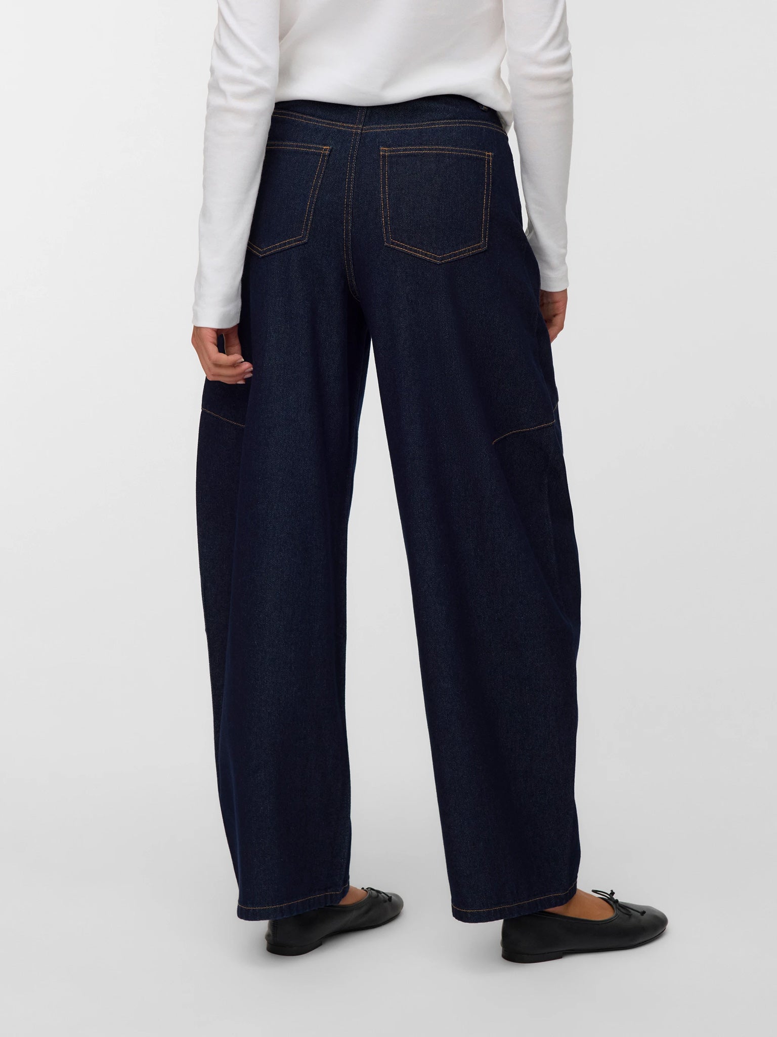 Γυναικείο παντελόνι τζιν VMKAITLIN HR WIDE BARREL JEANS 10340589 | 10340589