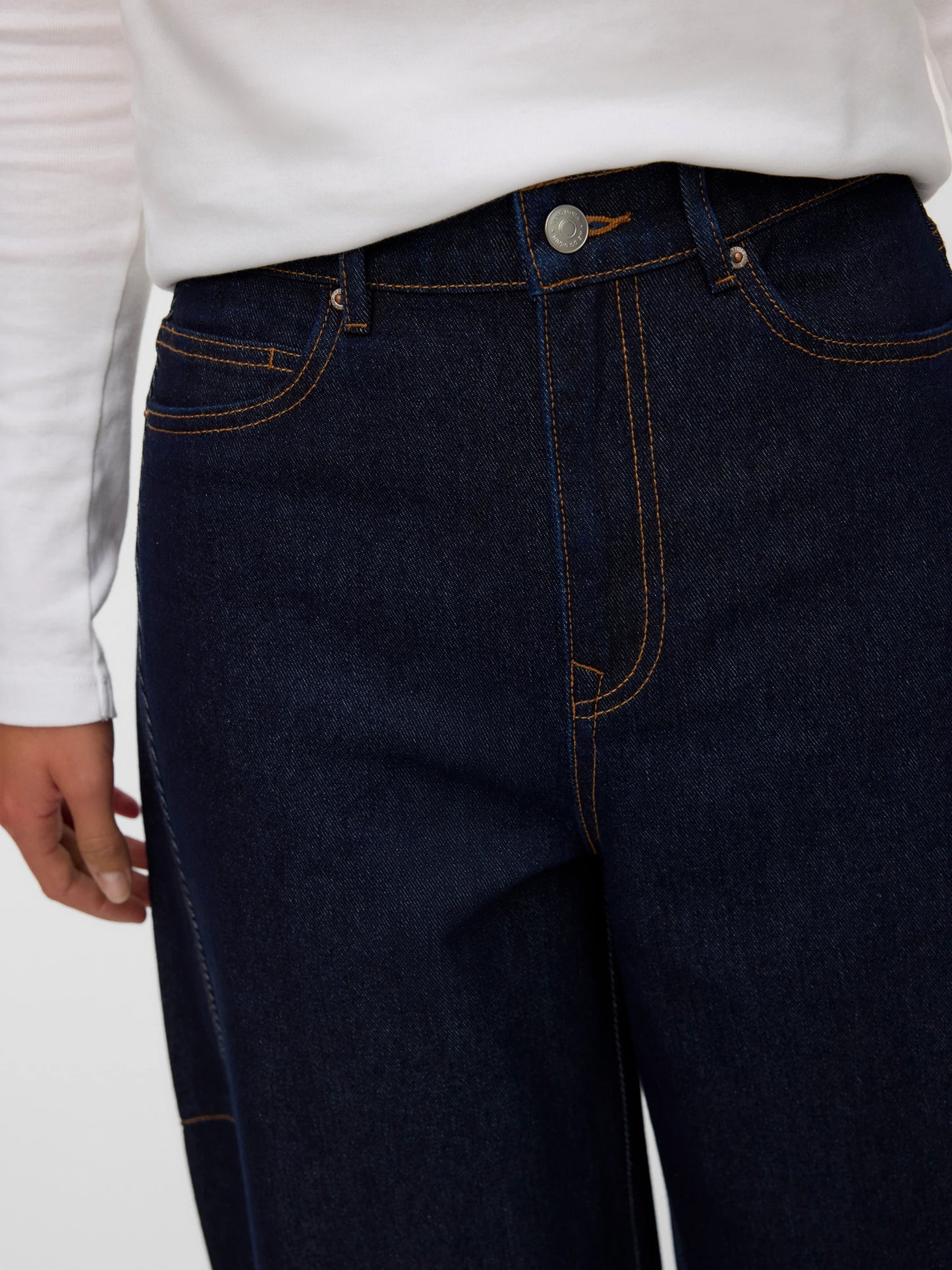 Γυναικείο παντελόνι τζιν VMKAITLIN HR WIDE BARREL JEANS 10340589 | 10340589