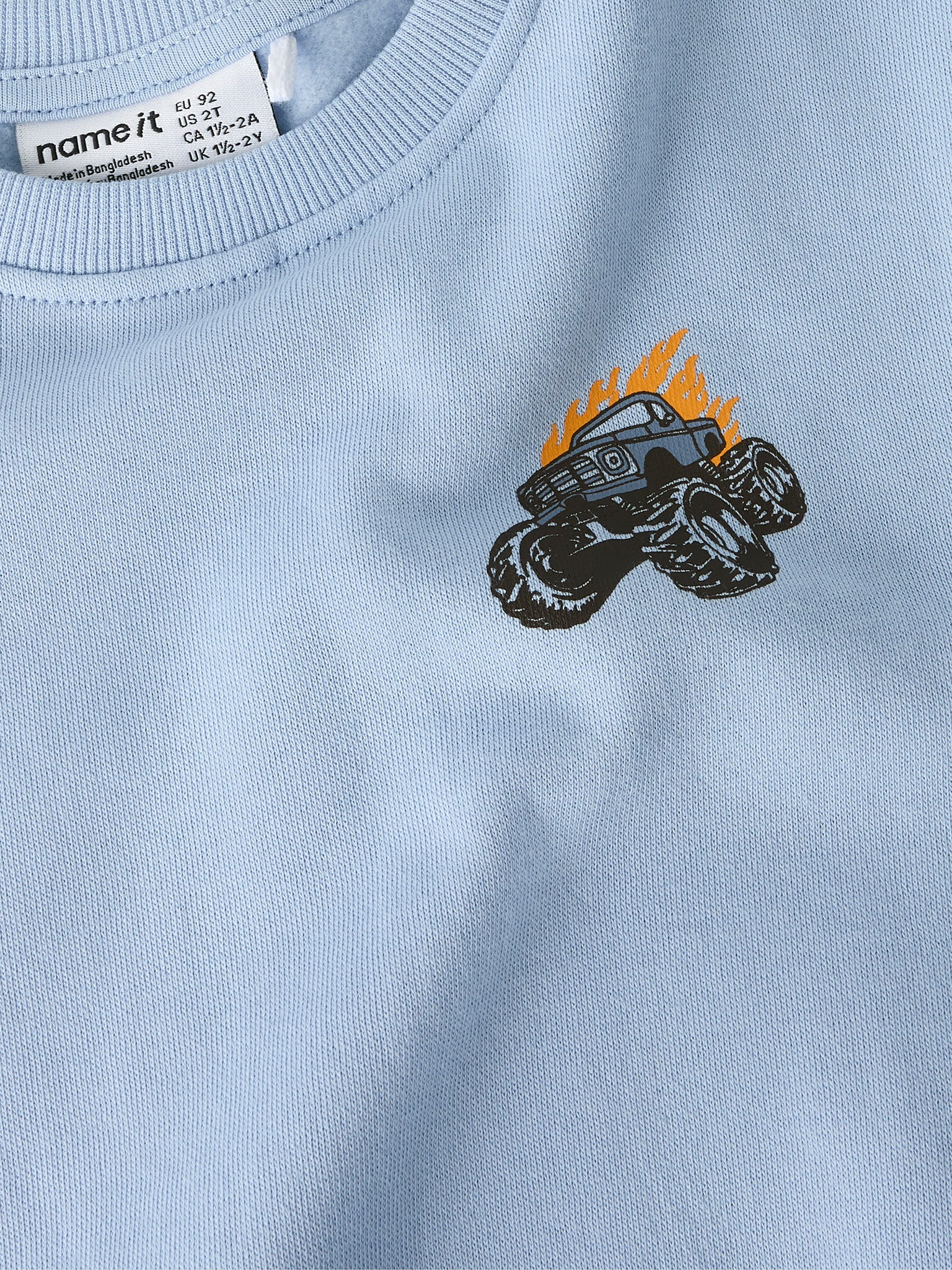 Παιδική μπλούζα φούτερ Blue Monstertruck NMMVILDAR LS NREG SWEAT 13235182 | 13235182