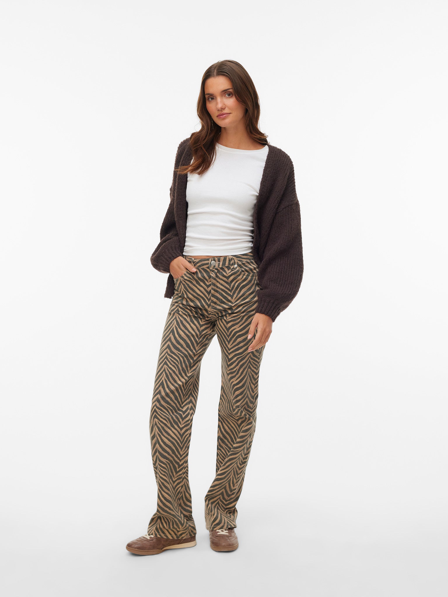 Γυναικείο παντελόνι τζιν zebra VMTESSA HR WIDE STRETCH AOP JEANS NOOS 10330128 | 10330128