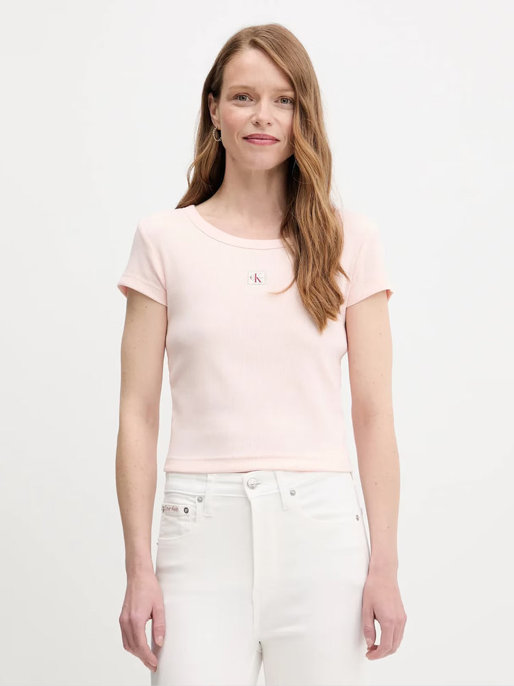 Γυναικείο t-shirt ριπ A- WOVEN LABEL 2X2 RIB BABY TEE LV047C200GVI7 | LV047C200GVI7