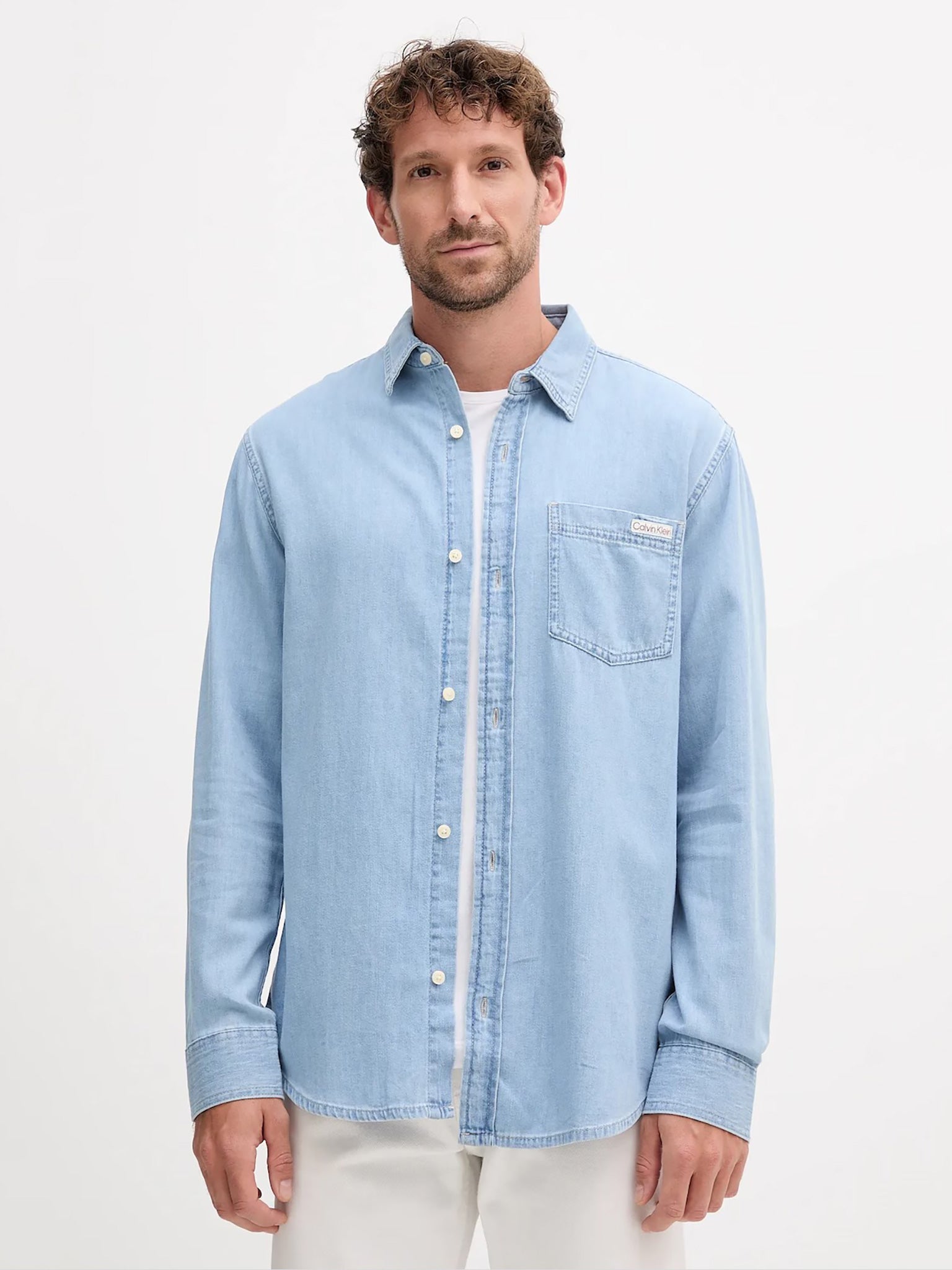 Ανδρικό πουκάμισο τζιν CASUAL CLASSIC LV040BM796N85 | LV040BM796N85