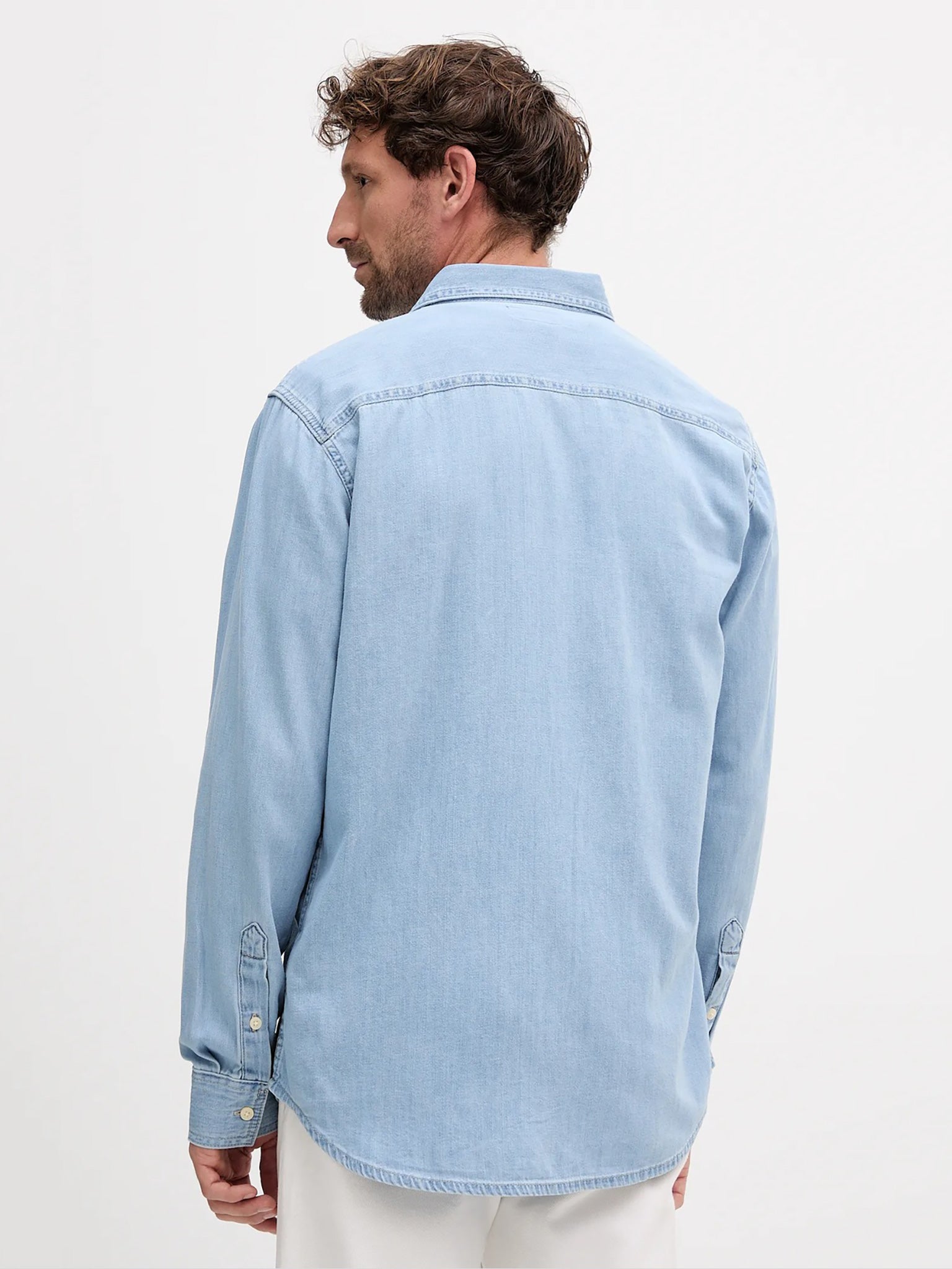 Ανδρικό πουκάμισο τζιν CASUAL CLASSIC LV040BM796N85 | LV040BM796N85