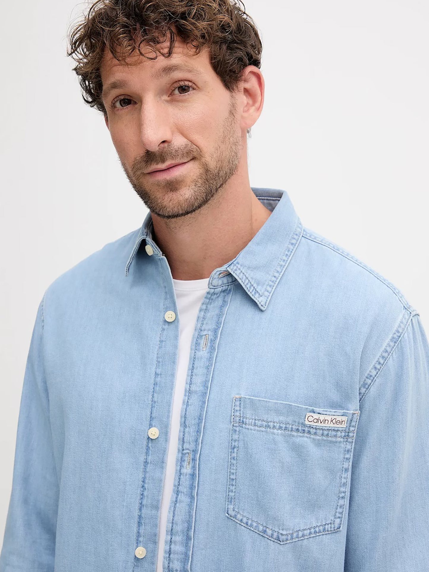 Ανδρικό πουκάμισο τζιν CASUAL CLASSIC LV040BM796N85 | LV040BM796N85