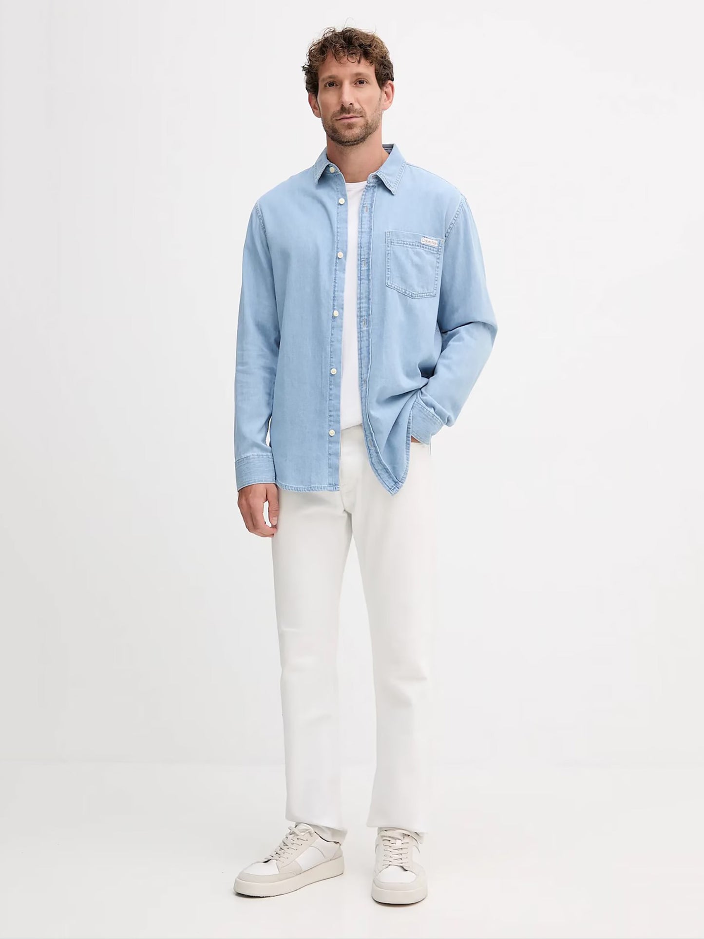 Ανδρικό πουκάμισο τζιν CASUAL CLASSIC LV040BM796N85 | LV040BM796N85