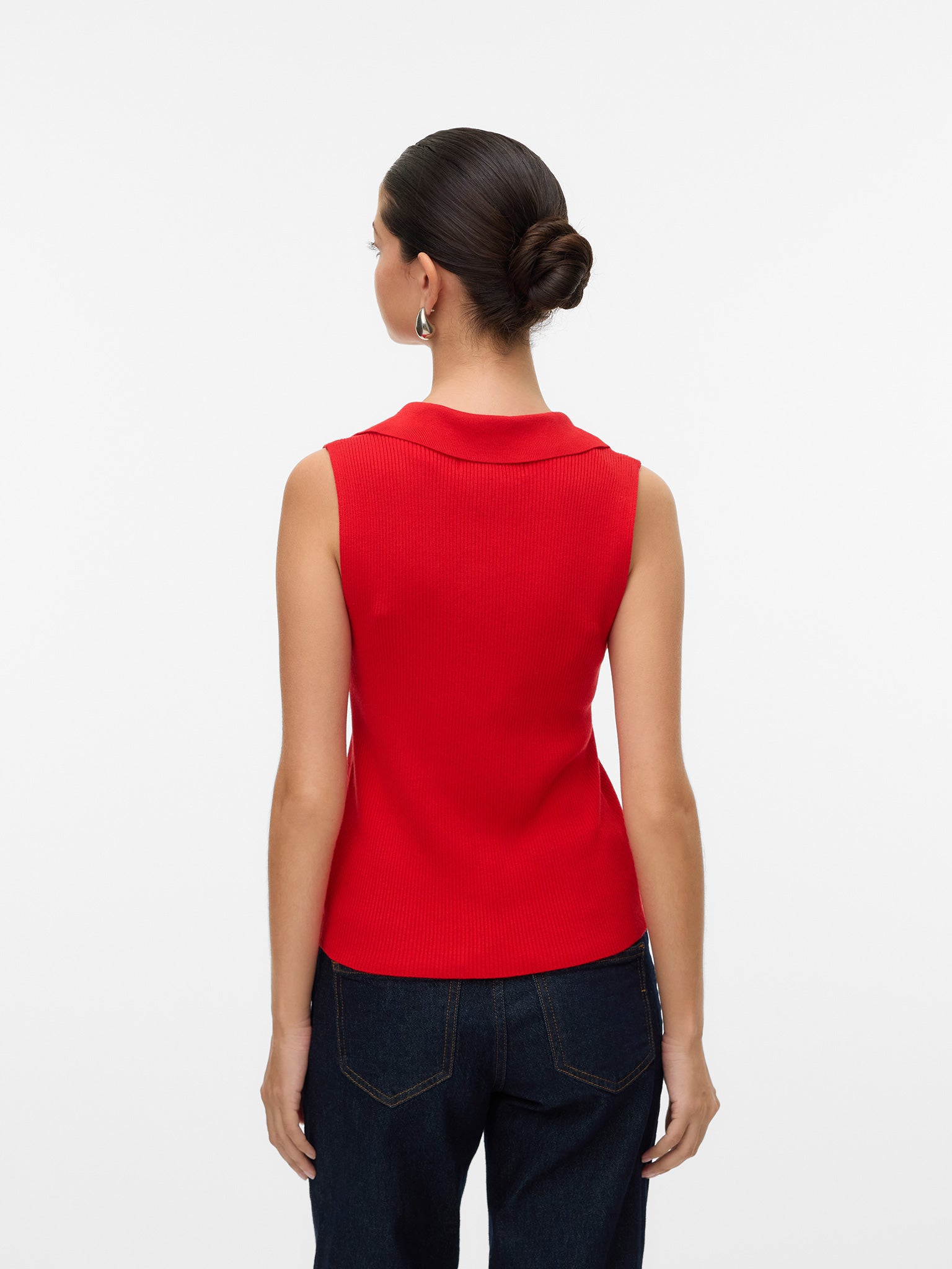 Γυναικεία αμάνικη μπλούζα VMWILLOW SL V-NECK POLO TOP 10330770 | 10330770