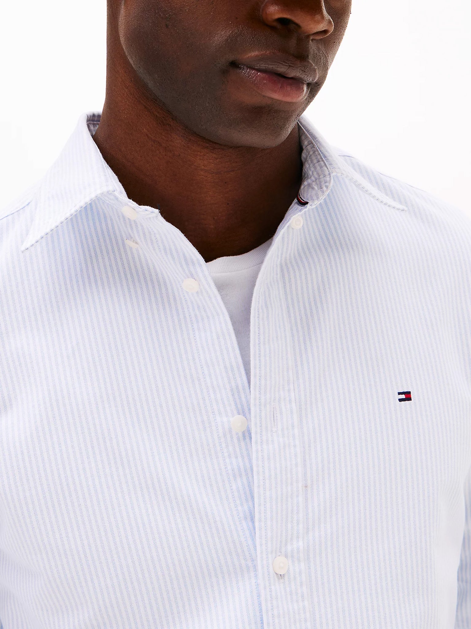 Ανδρικό πουκάμισο ριγέ HERITAGE OXFORD STRIPE RF SHIRT MW0MW362380A9 | MW0MW362380A9