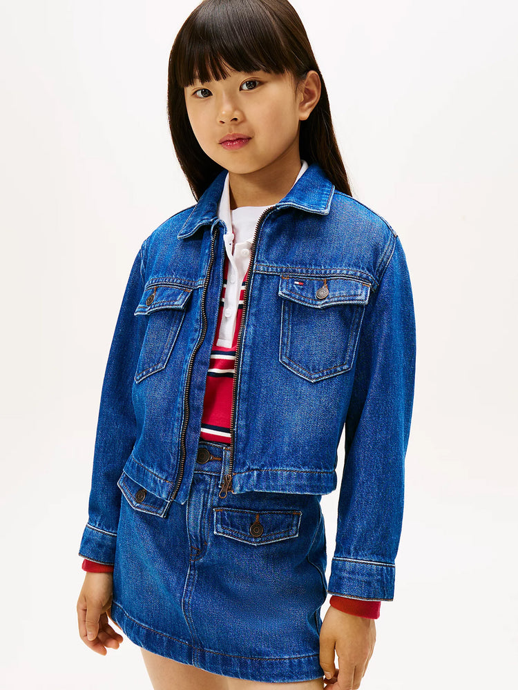Παιδικό τζάκετ τζιν DENIM TRUCKER ZIPTROUGH KG0KG090021A5 | KG0KG090021A5