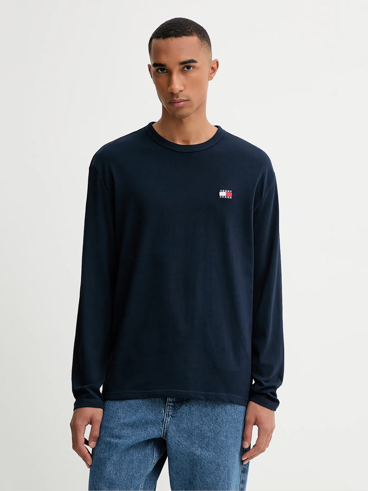 Ανδρική μπλούζα μακό TJM REG BADGE TEE LS DM0DM21974C1G | DM0DM21974C1G