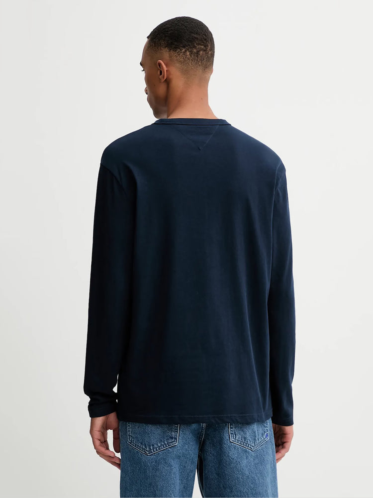 Ανδρική μπλούζα μακό TJM REG BADGE TEE LS DM0DM21974C1G | DM0DM21974C1G