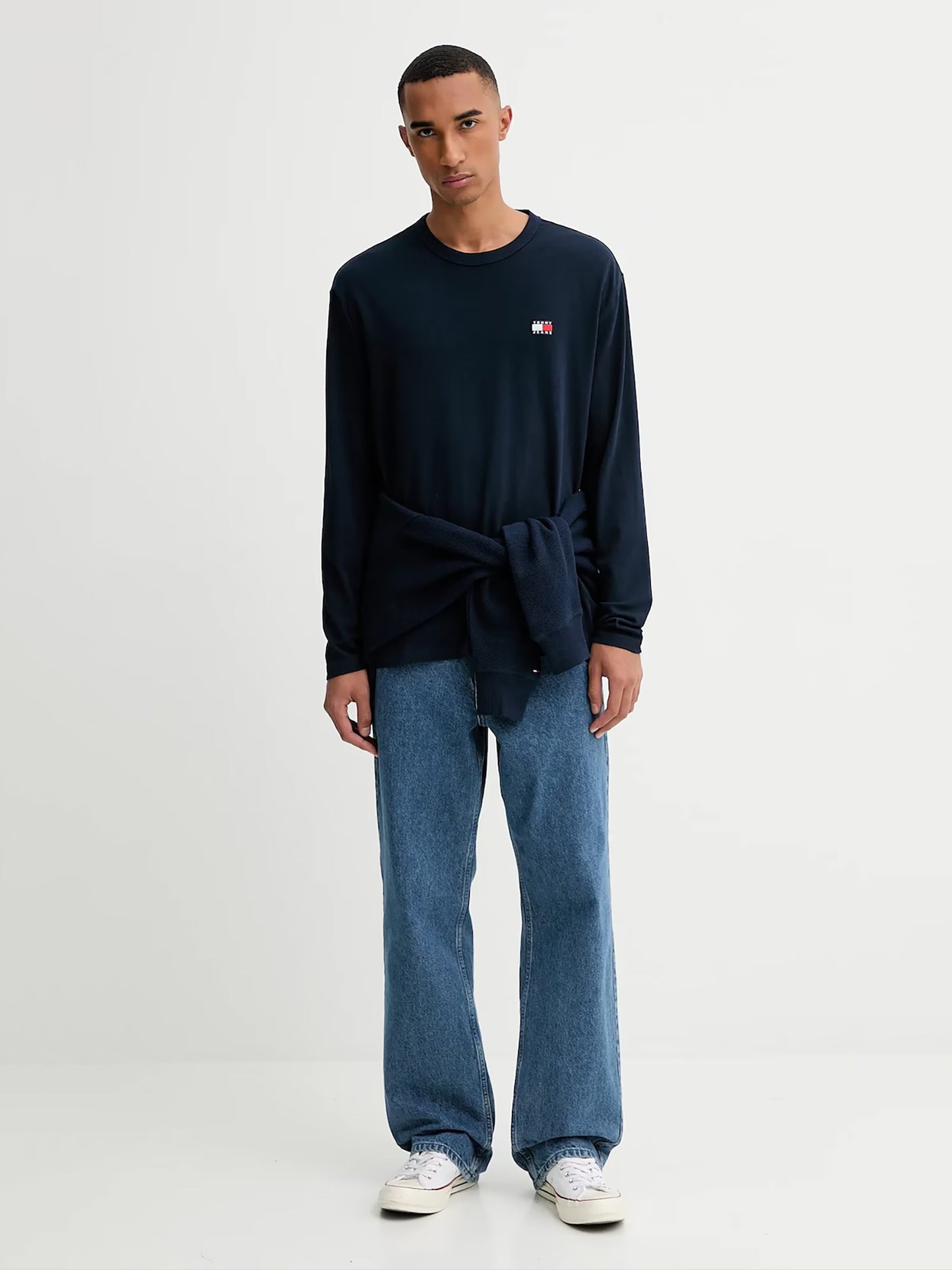 Ανδρική μπλούζα μακό TJM REG BADGE TEE LS DM0DM21974C1G | DM0DM21974C1G