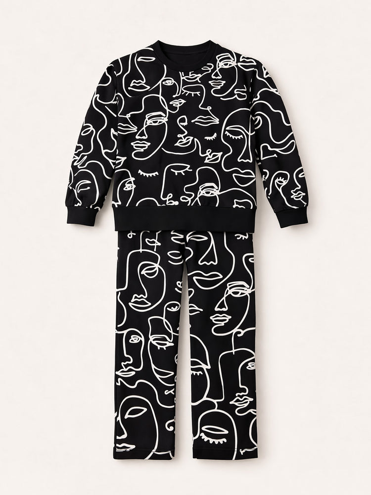 Εφηβικό σετ φόρμας σταμπωτή 48634 | 48634