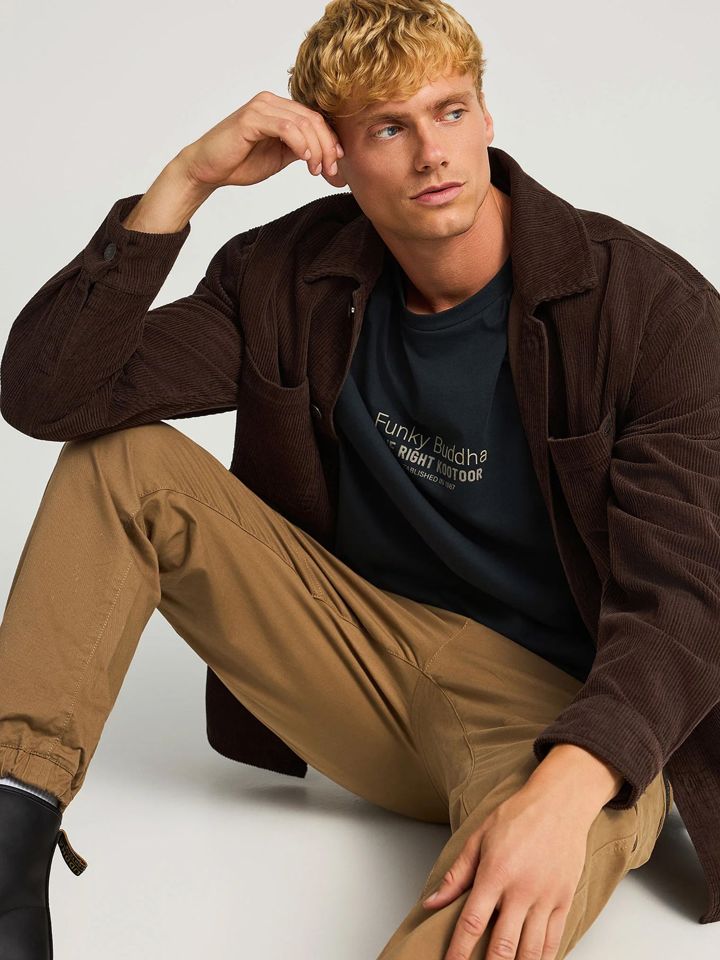 Ανδρικό πουκάμισο κοτλέ FBM012-056-05 | FBM012-056-05