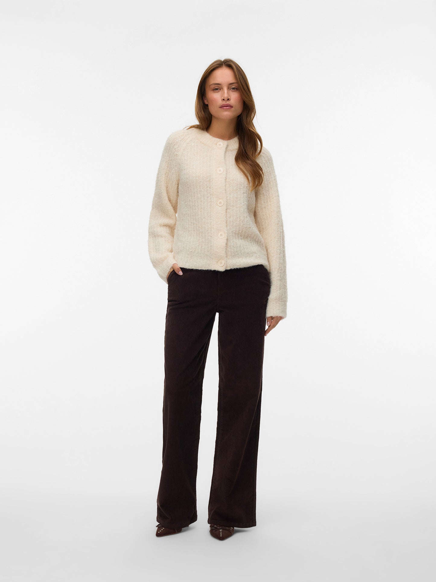 Γυναικείο παντελόνι κοτλέ VMMARGOT HR WIDE CORDUROY PANTS 10333956 | 10333956